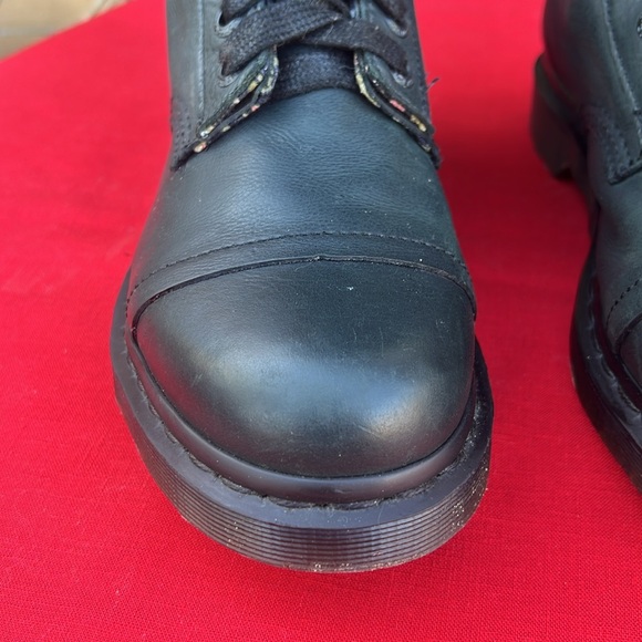 Dr. Martens Triumph Floral Tall 12 Eye Lace Up Mirage Black / Dark Green Boots - Picture 15 of 16